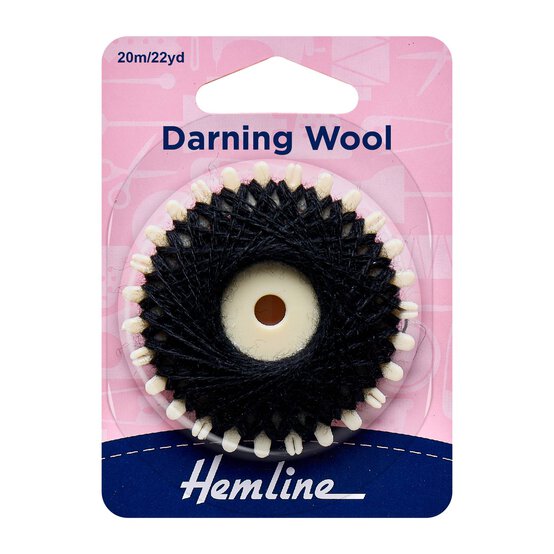 Hemline Black Darning Wool 20m  image number 2
