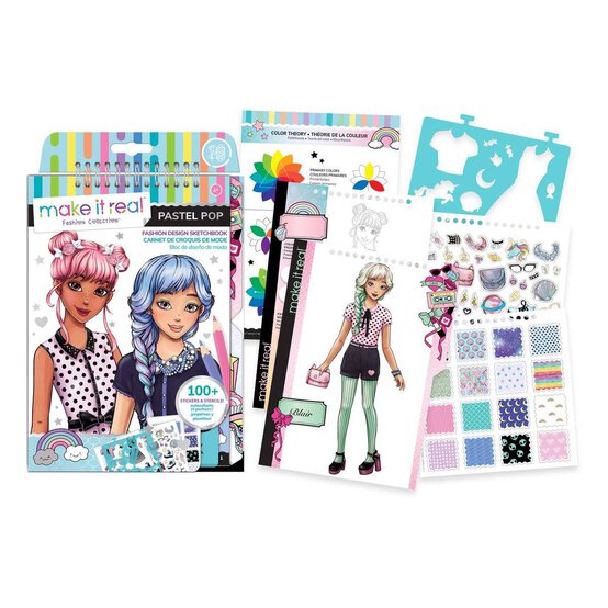 Make It Real Pastel Pop Fashion Design Sketchbook image number 2