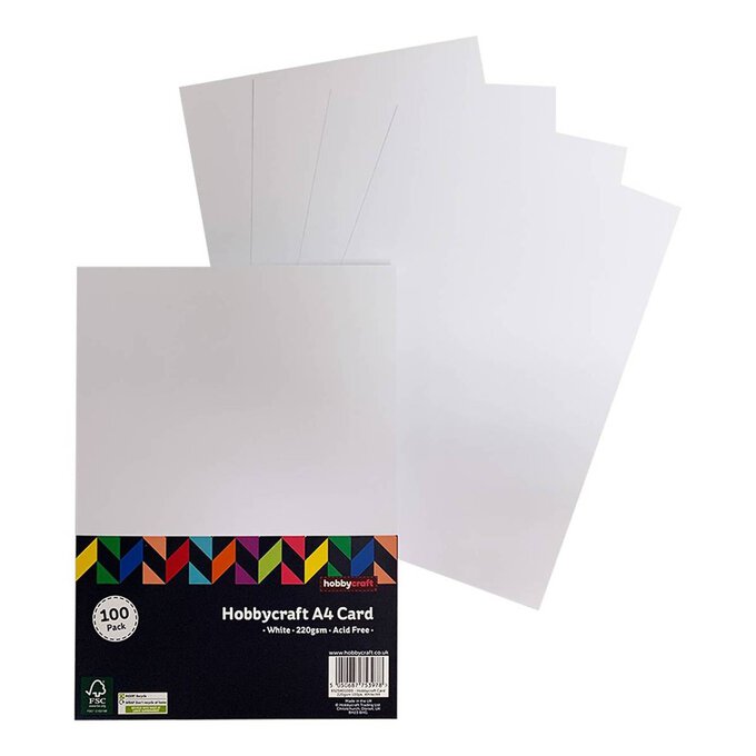 White Card A4 100 Pack image number 1