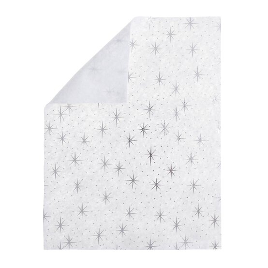 White Glitter Star Felt Sheet A4 image number 1