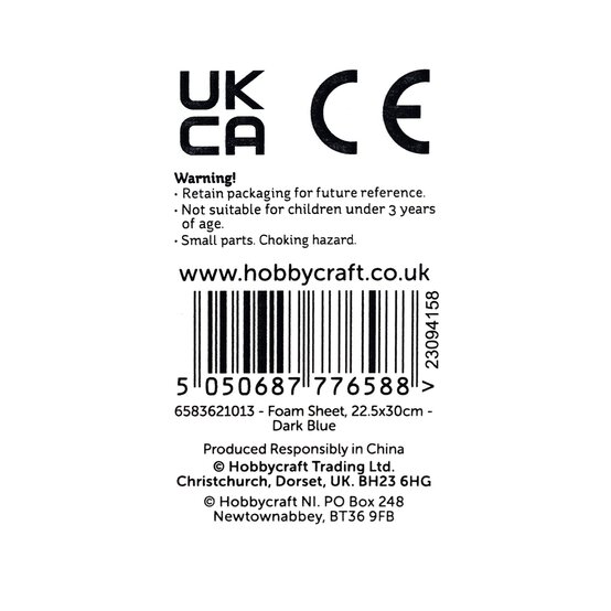 Dark Blue EVA Foam Sheet 22.5cm x 30cm image number 5
