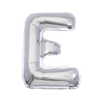 Extra Large Silver Foil Letter E Balloon