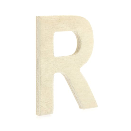Small Wooden Letter R 6.5cm image number 1