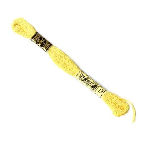 DMC Yellow Mouline Special 25 Cotton Thread 8m (744) image number 1