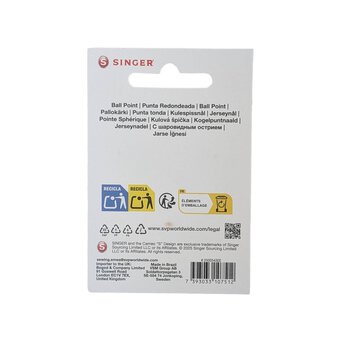 Singer Ballpoint Machine Needles Size 80 5 Pack