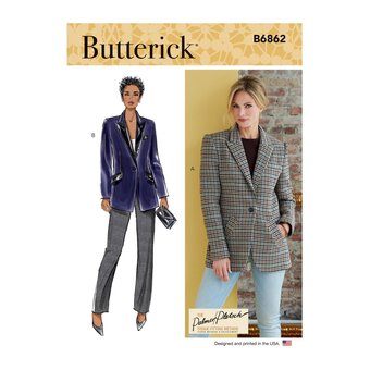 Butterick Women's Jacket and Trousers Sewing Pattern B6862 (F5 16-24)