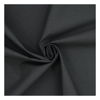 Charcoal Organic Premium Cotton Fabric by the Metre