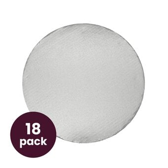 Silver Round Double Thick Card Cake Board 6 Inch 18 Pack Bundle