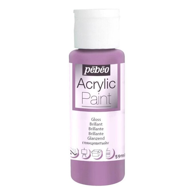 Pebeo Purple Gloss Acrylic Craft Paint 59ml image number 1
