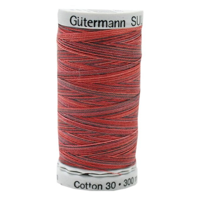 Gutermann Red Sulky Cotton Thread 30 Weight 300m (4007) image number 1