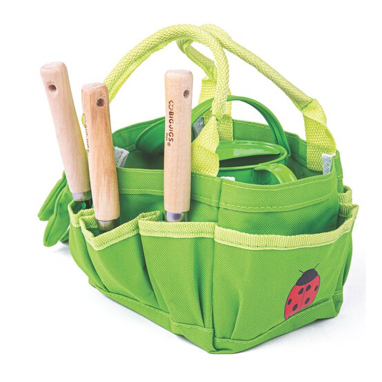 Bigjigs Small Tote Bag with Children's Garden Tools image number 3