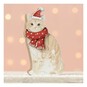 Wooden Cat in a Scarf Decoration 12.5cm  image number 1