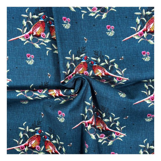 Woodland Wonders Resting Pheasants Cotton Fabric by the Metre image number 1