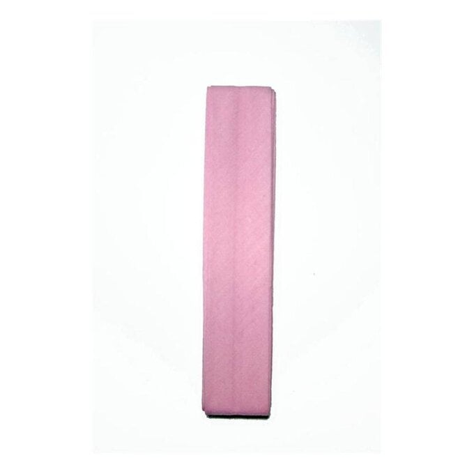 Light Pink Poly Cotton Bias Binding 25mm x 2.5m image number 1