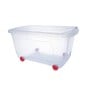 Whitefurze Clear Storage Box on Wheels 45 Litres image number 1