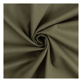 Olive Lawn Cotton Fabric by the Metre