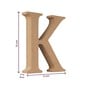 MDF Wooden Letter K 13cm image number 5