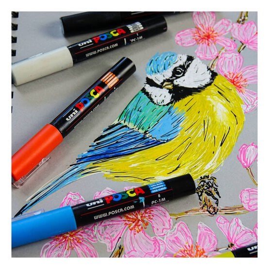 Uni-ball Posca Red PC-1M Marker Pens 2 Pack image number 2