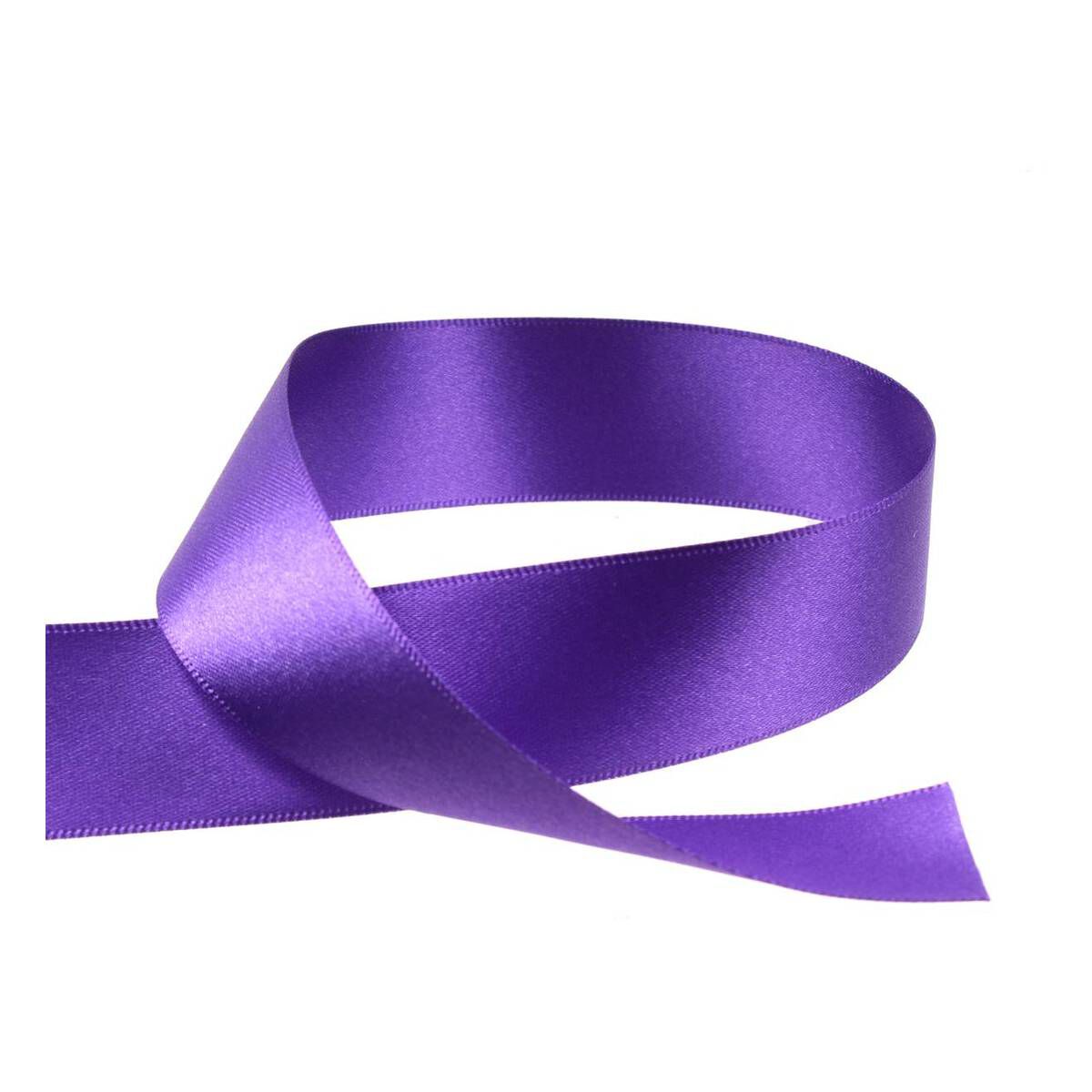 Purple Double-Faced Satin Ribbon 24mm x 5m | Hobbycraft