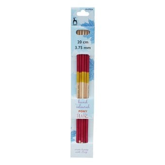 Pony Flair Double Ended Knitting Needles 20cm 3.75mm 5 Pack