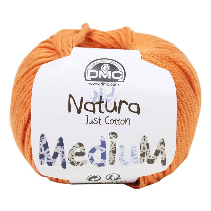 DMC 109 Rust Orange Natura Medium Crochet Yarn 50g image number 1