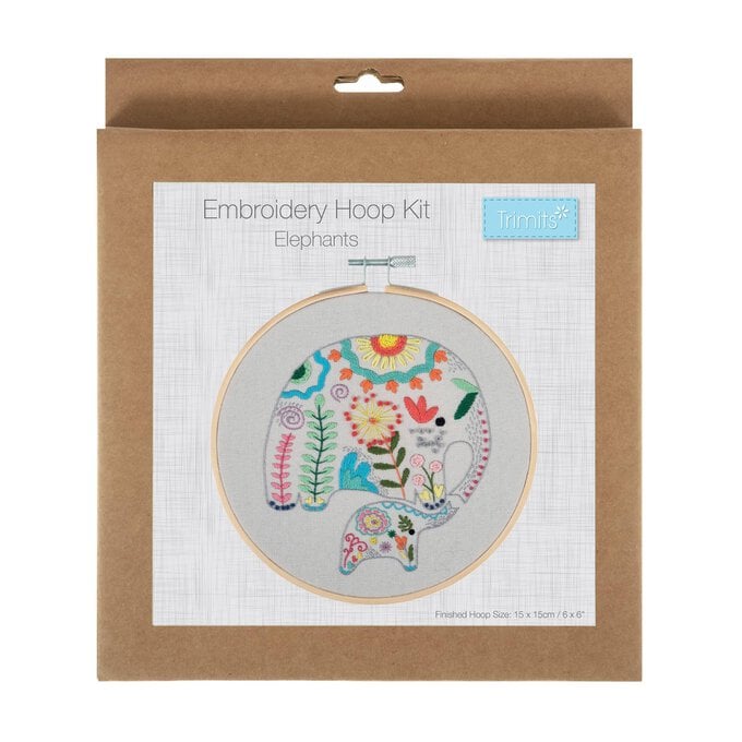 Trimits Elephants Embroidery Hoop Kit image number 1