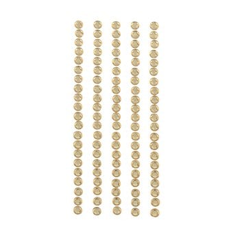 Gold Adhesive Gem Strips 5mm 5 Pack
