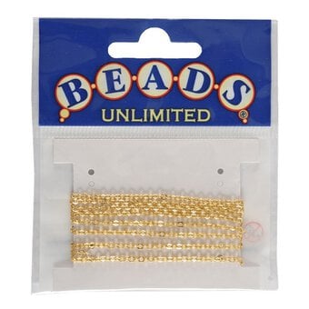 Beads Unlimited Gold Plated Trace Chain 2mm x 1m