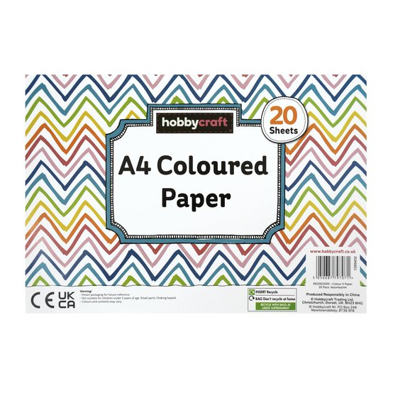 Pastel Coloured Paper A4 20 Pack image number 7