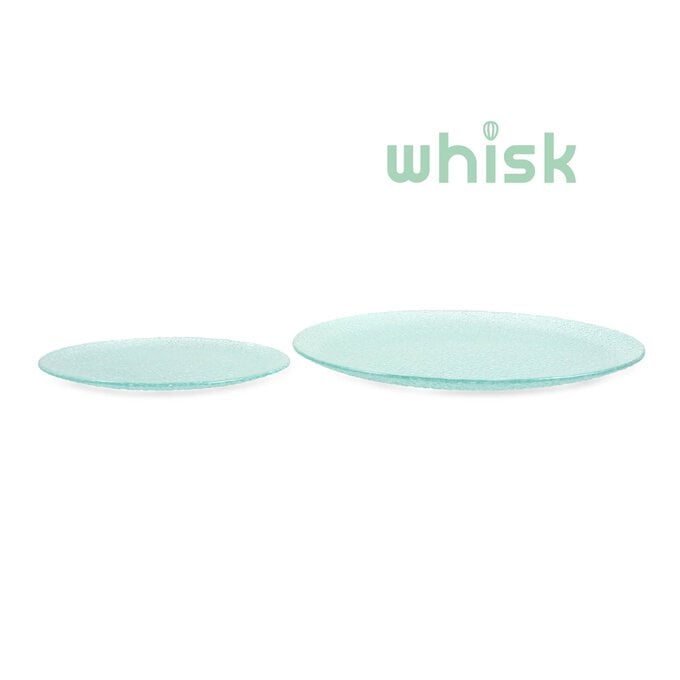 Whisk Frosted Glass Serving Plates 2 Pack image number 1
