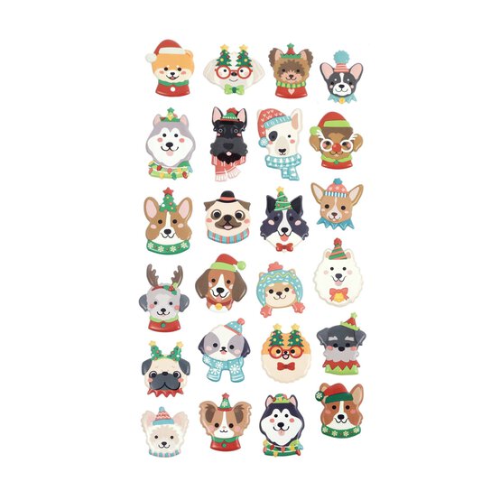 Christmas Dog Puffy Stickers image number 1