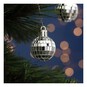 Mini Silver Mirror Ball Decorations 12 Pack image number 2
