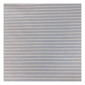 Blue Bar Stripe Fabric by the Metre image number 2
