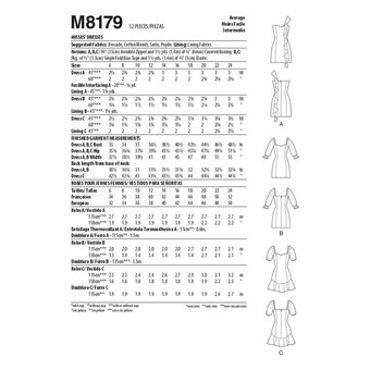 McCall’s Alison Dress Sewing Pattern M8179 (6-14)