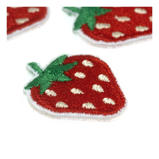 Mini Strawberry Iron-On Motifs 10 Pack image number 3