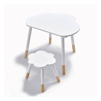 Wooden Cloud Desk and Stool