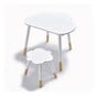 Wooden Cloud Desk and Stool image number 1