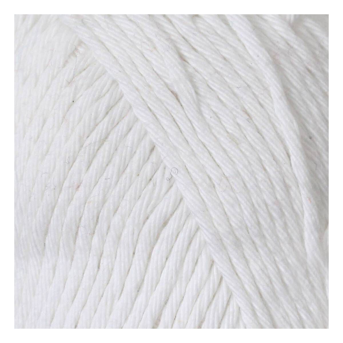Rico White Creative Cotton Aran Yarn 50 g Hobbycraft