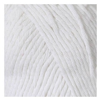 Rico White Creative Cotton Aran Yarn 50 g