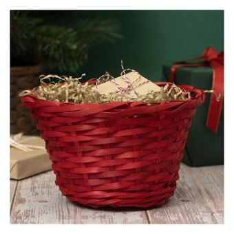 Red Weave Basket 24cm