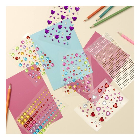 Adhesive Heart and Dot Gems image number 2