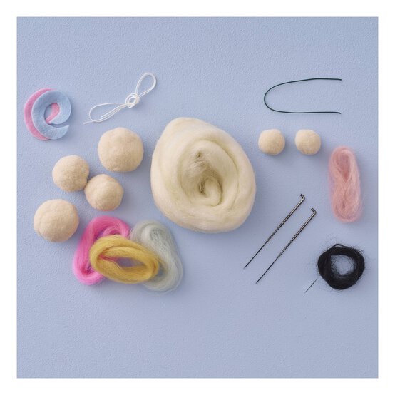 Make Your Own Needle Felted Bunny Decorations Kit 2 Pack image number 2
