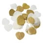 Gold and White Hearts Confetti 7g image number 1