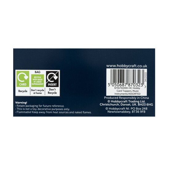 Music Instrument Card Toppers 8 Pack  image number 5