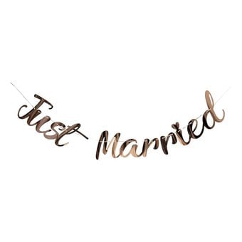 Rose Gold Just Married Bunting 2m