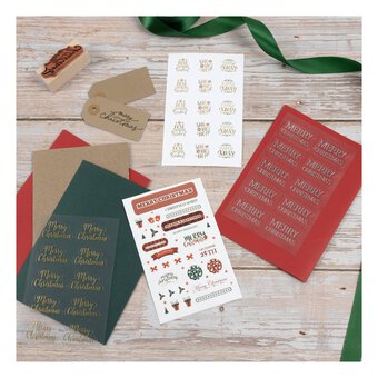 Christmas Circular Foil Stickers