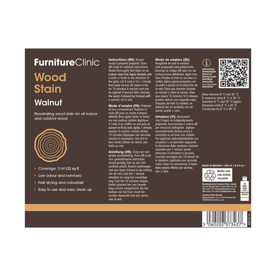 Furniture Clinic Walnut Wood Stain 250ml image number 5