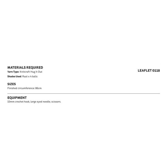 Knitcraft Crochet Bobble Snood Digital Pattern 0118 image number 2