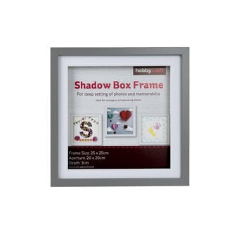 Grey Shadow Box Frame 25cm x 25cm