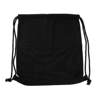 Black Cotton Drawstring Bag image number 3